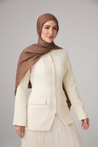 Truyền Thống Hồi Giáo Quần Áo Trắng Voan Mở Abaya Tăng Vàng Tôn Tạo Tấm Thoáng Khí Dập Nổi In Ấn Cho Mùa Thu Mùa Xuân - Product Image 2