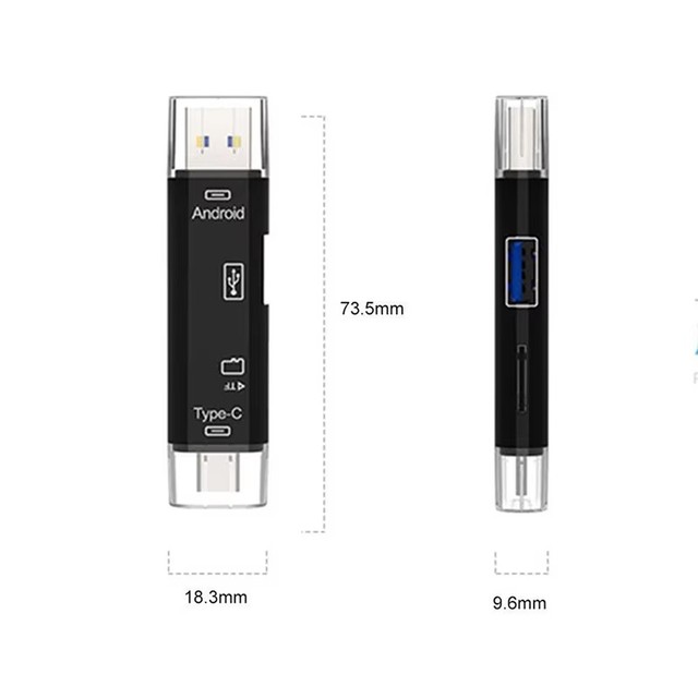 Factory Wholesale Low Price 3 in 1 Type-C TF Card Reader Writer Smart Type C USB and Sim SD OTG Card Reader for Mobile Phone