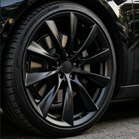 Jantes en alliage d'aluminium RUNLUN21/22X9.0/10PCD5X114.3/5X120ET35/40 CB64.1 Noir satiné à rayons multiples, nouveaux modèles de remplacement variés