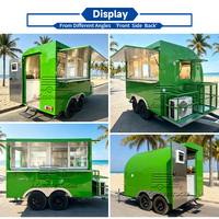 Remorque de restauration commerciale en acier inoxydable, camion de restauration pour hot-dogs, camion de restauration mobile pour pizzas, camion de restauration en fibre de verre à vendre au Canada