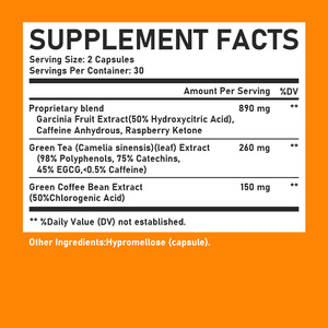 Servicio de Marca Privada, Cápsulas Quemagrasas, 60 Unidades, Suplemento Dietético, Apoyo para la Pérdida de Peso, Salud Digestiva - Product Image 2