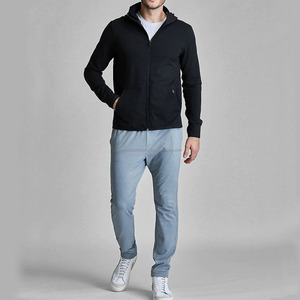 เสื้อมีฮู้ดสไตล์ยุโรปย้อนยุคแนวสตรีทสูงเสื้อคาร์ดิแกนแบบมีซิปสีทึบแนวยุโรปย้อนยุคไม่มีป้าย - Product Image 4