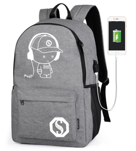 Sac à dos scolaire avec chargeur USB externe personnalisé, chargeur USB, ordinateur portable antivol, sac à dos pour ordinateur portable 14/15,6 pouces - Product Image 2