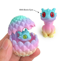Ensemble d'œufs de dragon en cristal imprimés en 3D, thème animal, couleur dégradée, jouet à l'échelle 1/12, ornement de bureau, cadeau pour enfants