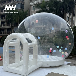 Casa Gonfiabile in PVC con Piattaforma Rimbalzante, Tenda a Bolla Gonfiabile, Tenda a Cupola con Palloncini, Materasso ad Aria per Esterni - Product Image 3