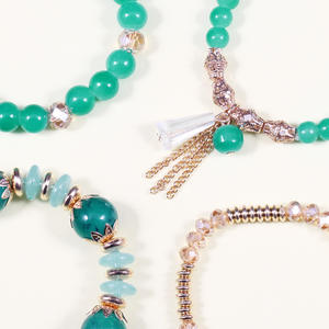 Fashion Jewelry <b>Beaded</b> <b>Bracelets</b> Set 4pcs Tassel Crystal Women's <b>Bracelets</b> Made In China - Product Image 4