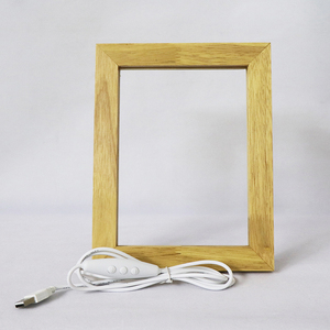 Cadre <span class=keywords><strong>photo</strong></span> électrique en bois personnalisé amusant avec <span class=keywords><strong>effet</strong></span> 3D et lumière LED USB - Product Image 6