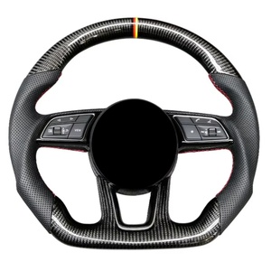 พวงมาลัยคาร์บอนไฟเบอร์แบบกำหนดเองสำหรับ Audi A4 A5 A6 พวงมาลัยสปอร์ต - Product Image 5
