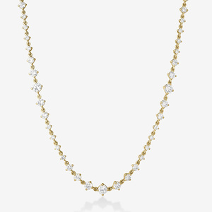 Collar <span class=keywords><strong>de</strong></span> Tenis Starlight en Oro Vermeil <span class=keywords><strong>de</strong></span> 14k, Hipoalergénico, Resistente al Deslustre, Joyería Impermeable, Collar <span class=keywords><strong>de</strong></span> Diseñador, <span class=keywords><strong>Marcas</strong></span> <span class=keywords><strong>Famosas</strong></span> - Product Image 4