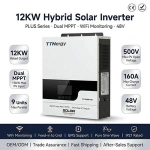 ระบบโซลาร์ไฮบริด 12 กิโลวัตต์ เชื่อมต่อกับระบบไฟฟ้าสาธารณะ - Product Image 1