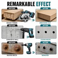 Kit combiné d'outils électriques sans fil robustes avec batterie au lithium longue durée pour les travaux de construction et les tâches de réparation quotidiennes