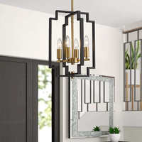 Lampu gantung Retro, gaya baru sederhana dapur E26 E27 60W 1 lampu 3 lampu 4 lampu 5 lampu