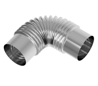 Tuyau d'extension de cheminée pour fumée d'échappement, coude en acier inoxydable plaqué, chauffe-eau au gaz, conduit d'air, bride de ventilation, tuyau flexible, combustible