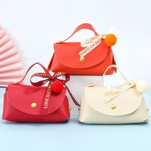 Bolso de Mano Mini Hecho a Mano de Cuero PU, Bolsa Linda para Dulces, Reutilizable, para Regalos de Boda y Fiestas, con Logotipo Personalizado para Dulces y Pequeños Regalos - Product Image 3