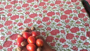 Boho Style Floral Design Indian Block Print Floral Cotton <b>Table</b> Cover <b>Table</b> <b>Cloth</b> Available at Best Price for Wholesale - Product Image 4