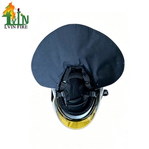 Casques de lutte contre l'incendie intégraux de type EU, couleur argent, design de sécurité Sicro, conformes à la norme EN443, avec lunettes internes. - Product Image 6