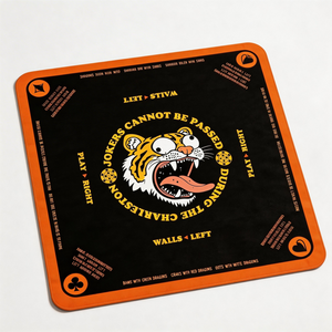 Tapis de Mahjong Personnalisé en Gros à Motif Tête de Tigre Noir, Antidérapant, à Bords Renforcés, Séchage Rapide, pour Salle de Jeu - Product Image 3