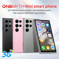 2025 taille compacte mince 4 pouces 3G Android 10.0 Quad Core Dual Sim plein écran S25 Smart Phone prend en charge le français et l'allemand