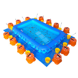 บ่อตกปลาเป่าลมสำหรับเด็ก ชุดเล่นกลางแจ้งพร้อมคันเบ็ดและอุปกรณ์เสริม - Product Image 2