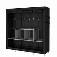 Armoire pliable à assembler, armoire en toile non tissée bon marché, armoire pliable portable, armoire en tissu pour chambre à coucher