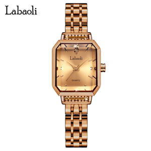 Montre carrée de luxe pour femme, montre haut de gamme pour femme, étanche, bracelet en acier, calendrier, montre à quartz - Product Image 1