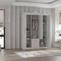 Armoire 3 portes en gros armoire en bois armoire walldrope armoire chambre à coucher 500 mm de profondeur armoire armoires multifonctionnelle