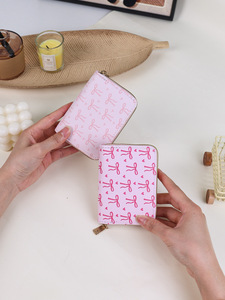<span class=keywords><strong>Portefeuille</strong></span> <span class=keywords><strong>portable</strong></span> pour femme SH0297 Weeks, porte-cartes de crédit, fermeture éclair incurvée, en cuir PU, avec fenêtre d'identification, étui de voyage pour cartes - Product Image 2