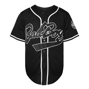 Vente en gros d'usine d'uniformes de jeunes de baseball pour hommes chemises de baseball à manches courtes avec impression personnalisée maillot de baseball personnalisé