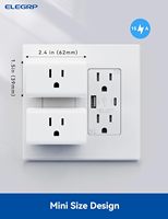 ELEGRP US Vente en gros Prise intelligente mini certifiée Tuya Matter Wi-Fi compatible Apple Home, Alexa, Google Home