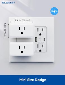 Elegrp chúng tôi bán buôn ul chứng nhận mini thông minh Ổ cắm điện tuya vấn đề thông minh cắm wifi với Apple nhà Alexa Google nhà - Product Image 5