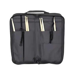 持ち運びに便利な折りたたみ式の黒とグレーの安いドラムスティックバッグ、カスタム木製ドラムスティックバッグ