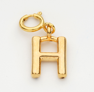 B4799 haute qualité 18k plaqué or véritable breloque lettre initiale pendentif breloque pour collier bracelet faisant bricolage - Product Image 4