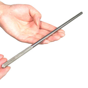 Pilón de laboratorio cromado de 280 mm con cabeza texturizada, varilla de metal para homogeneización de muestras de tejido, uso en laboratorio - Product Image 3