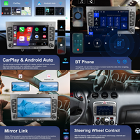 Autoradio Android Podofo 7 pouces 4+64G 2 Din pour Peugeot 408/308 T7, Carplay/Android Auto sans fil, Carplay universel ODM