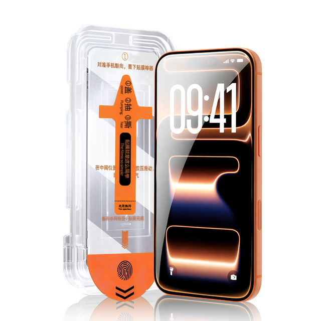 Dust Free Box Anti-Spy/HD Tempered Glass for iPhone Easy Install Auto Alignment Dustproof Kit Screen Protector with Applicator