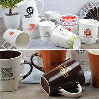 Mug en céramique minimaliste Warmcup 400 ml blanc avec poignée pour hôtels et souvenirs