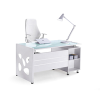 Mobilier de bureau pour étudiants et enseignants, bureau d'ordinateur, secrétaire, bureau d'écriture, usine, vente en gros, verre moderne, 12mm/15mm, 3 ans