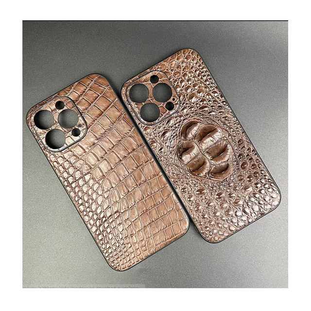 Wholesale Elegant Luxury Quality Phone Cover for iPhone 16 case Exotic Genuine crocodile Leather Skin