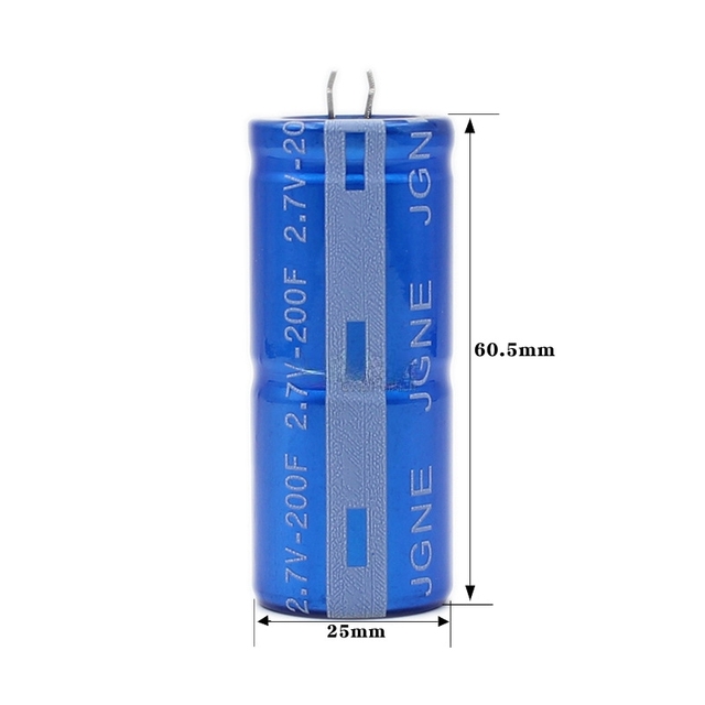 2Pcs Super Capacitor 2.7V 1F 2F 3F 6.8F 8F 10F 15F 20F 30F 40F 50F 80F 90F 100F 120F 200F 300F 400F Farah Capacitors