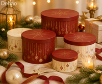 Boîte cadeau cylindrique personnalisée avec logo, impression quadricolore et découpes, directement de l'usine, pour les cadeaux de Noël et de fêtes