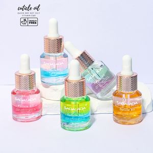 SAGALAGA Reparación de uñas Aceite de suero para el crecimiento 15ML Doble capa 2 colores Aceite para cutículas para manicura Tratamiento de pedicura Cuidado - Product Image 1