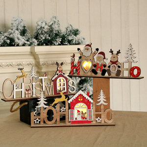Lettre lumineuse en bois gravée au laser DIY pour décorations et ornements de Noël. - Product Image 4