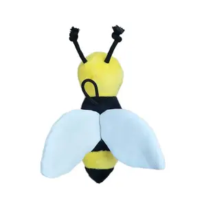 Llavero personalizado de felpa con forma de abeja, juguete de animales de peluche, abejas