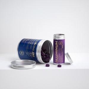 Personalized Aluminum Melatonin <b>Pill</b> Bottle Vitamin Supplement <b>Container</b> Sleep Aid Packaging Capsule Jar - Product Image 2