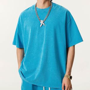 เสื้อยืดโอเวอร์ไซส์สำหรับผู้ชายเสื้อยืดผ้าฝ้าย100% ซักได้พิมพ์ลายโลโก้ตามสั่ง - Product Image 1