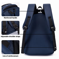 Sac à dos étudiant décontracté imperméable HAIBOWY 15,6 pouces, sac à dos léger en polyester pour ordinateur portable, sac à dos de voyage pour homme, sac à dos pour ordinateur portable