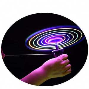 Disque Volant Magique <span class=keywords><strong>Lumineux</strong></span> à LED pour Enfants, Jouet d'Extérieur en Plastique à Tirer par Cordon, Lumière Clignotante, Jouet <span class=keywords><strong>Pas</strong></span> <span class=keywords><strong>Cher</strong></span> - Product Image 3