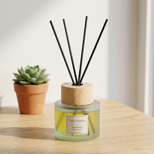 Diffusore di Aromi <span class=keywords><strong>in</strong></span> Vetro Satinato con Coperchio <span class=keywords><strong>in</strong></span> Legno Naturale 110ML, Etichetta Privata OEM ODM, Profumo Duraturo - Product Image 1