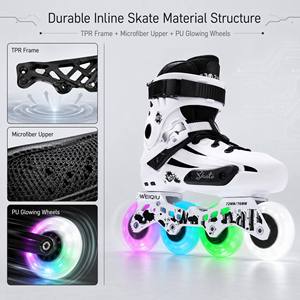 Patins <span class=keywords><strong>à</strong></span> roulettes scintillants en gros d'usine, chaussures de patinage pour adultes, patins en ligne unisexes pour débutants, commerce extérieur transfrontalier professionnel - Product Image 4