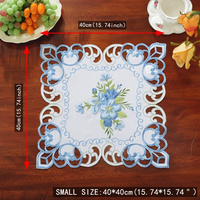 Chemin de table en polyester brodé en Chine, vente en gros, design floral fantaisie, nappe de mariage, salle à manger